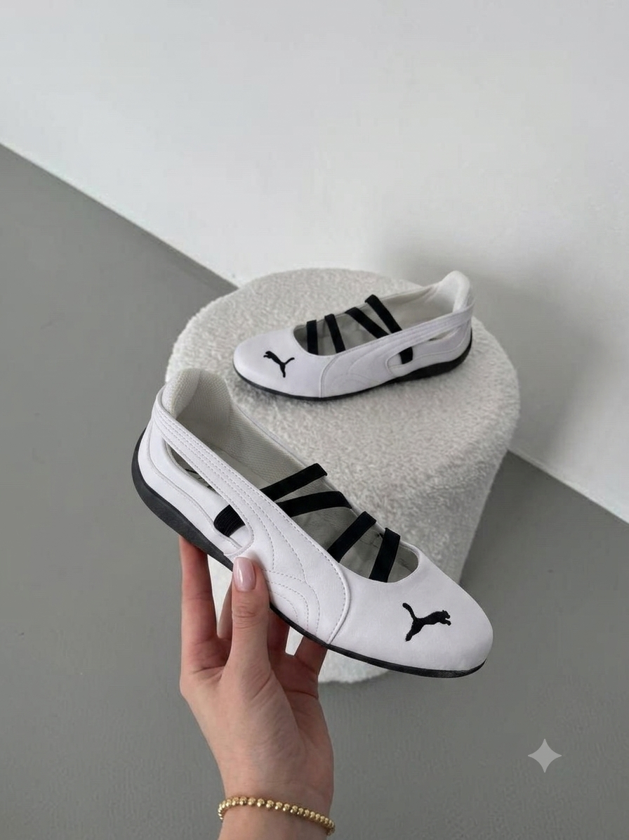 Puma Ballet Beyaz-Siyah