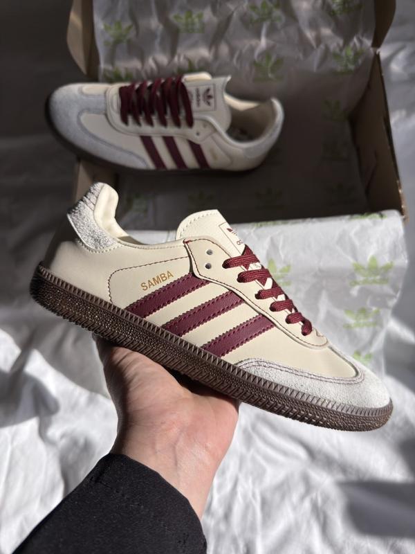Adidas Samba Bej-Bordo