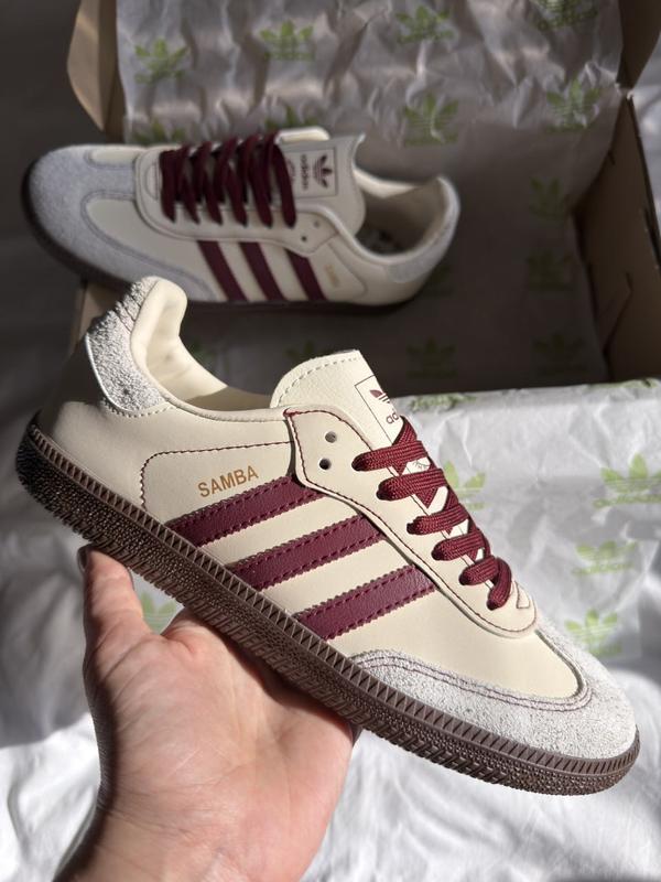 Adidas Samba Bej-Bordo